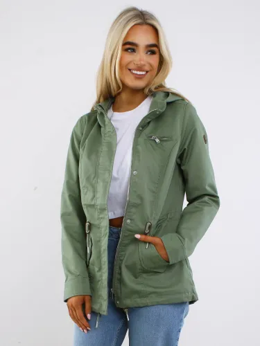 Only Green / Hedge Green Lorca Canvas Parka