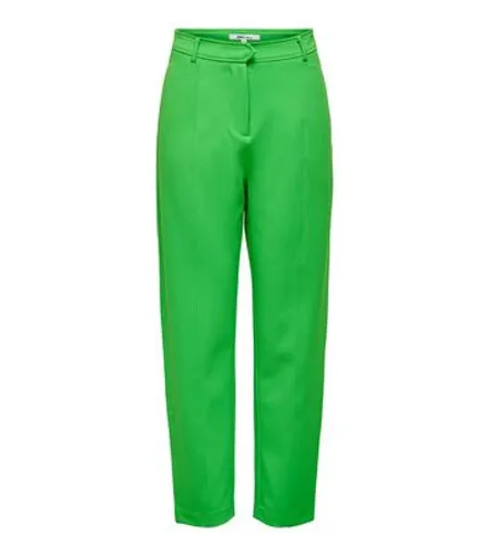 ONLY Green Mid Rise Tailored Trousers New Look