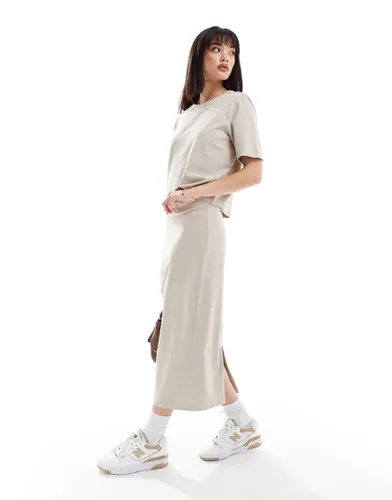 ONLY jersey midi skirt co-ord in stone-Neutral