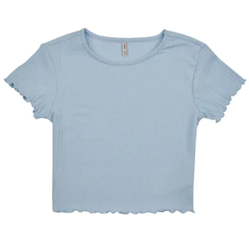 Only  KOGNELLA S/S O-NECK TOP JRS  girls's Children's T shirt in Blue