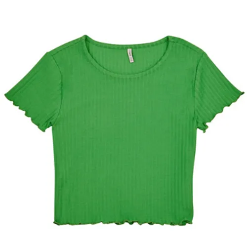 Only  KOGNELLA S/S O-NECK TOP NOOS JRS  girls's Children's T shirt in Green