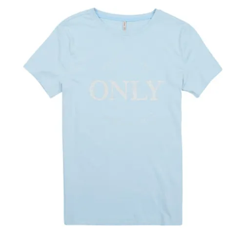 Only  KOGWENDY S/S LOGO TOP BOX CP JRS  girls's Children's T shirt in Blue