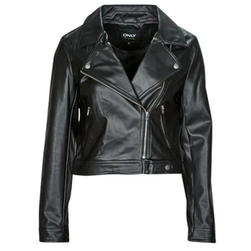 Only  ONLBEST FAUX LEATHER BIKER  women's Leather jacket in Black