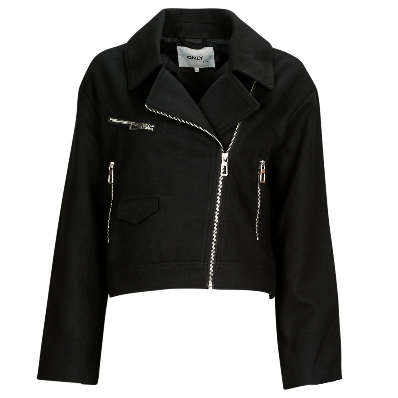 Only  ONLNANCY BIKER JACKET OTW  women's Leather jacket in Black