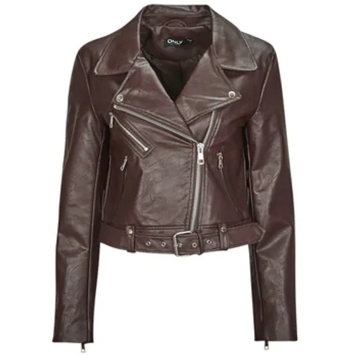 Only  ONLNEWVERA FAUX LEATHER BIKER CC OTW  women's Leather jacket in Brown