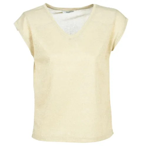 Only  ONLSILVERY  women's T shirt in Gold