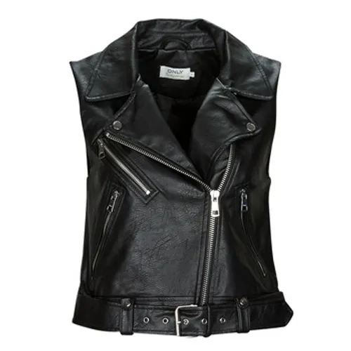 Only  ONLVERA FAUX LEATHER WAISTCOAT  women's Leather jacket in Black
