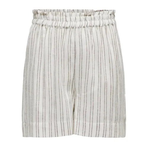 Only , Pinstripe Linen-Viscose Shorts ,Multicolor female, Sizes: