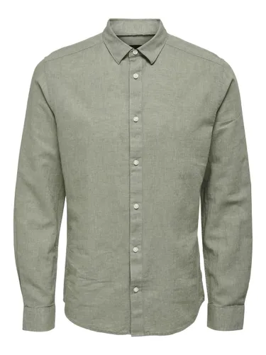 Only & Sons Caiden Life Solid Linen Long Sleeve Shirt