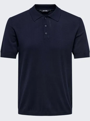 Only & Sons Dark Navy Wyler Life Ss Polo Knit