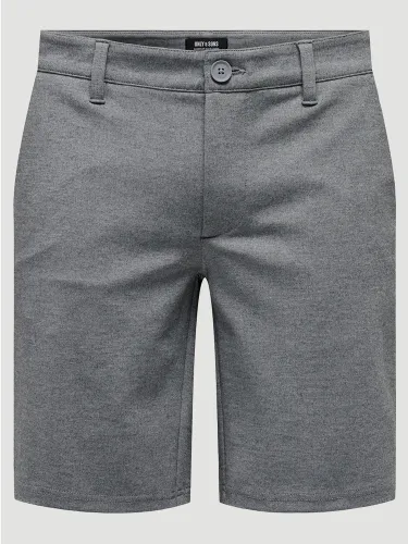 Only & Sons Grey Melange Mark Shorts