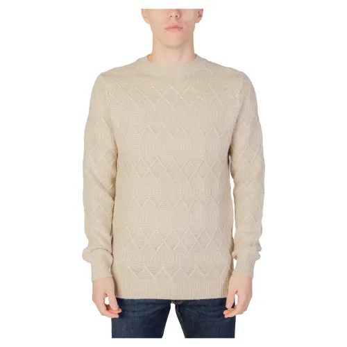 Only & Sons , Mens Crew Neck Knit Sweater ,Beige male, Sizes: