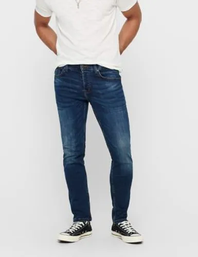 Only & Sons Mens Slim Fit 5 Pocket Jeans - 3032 - Blue Denim, Blue Denim