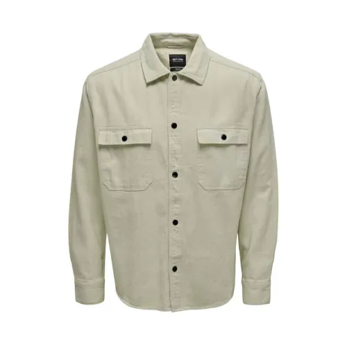 Only & Sons , Shirts ,Beige male, Sizes: