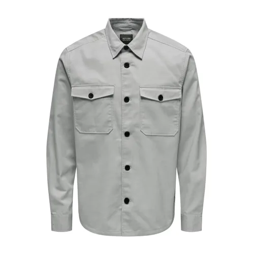 Only & Sons , Shirts ,Gray male, Sizes: