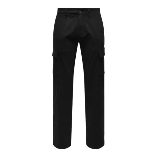 Only & Sons , Straight Trousers ,Black male, Sizes: