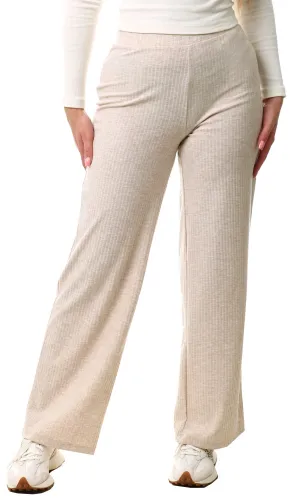 Only Stone / Pumice Stone Emma Wide Fitted Trousers