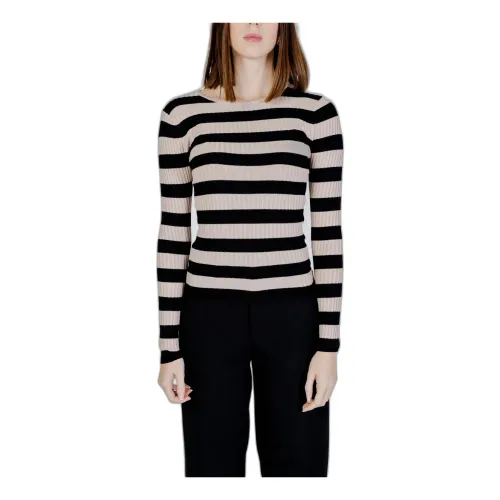 Only , Striped Long Sleeve Knit Top ,Multicolor female, Sizes: