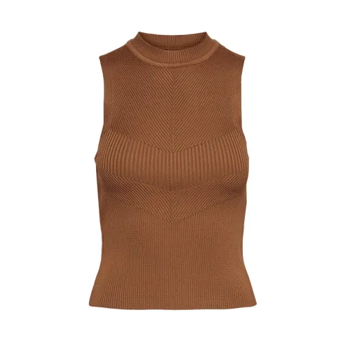 Only , Stylish Top ,Brown female, Sizes:
