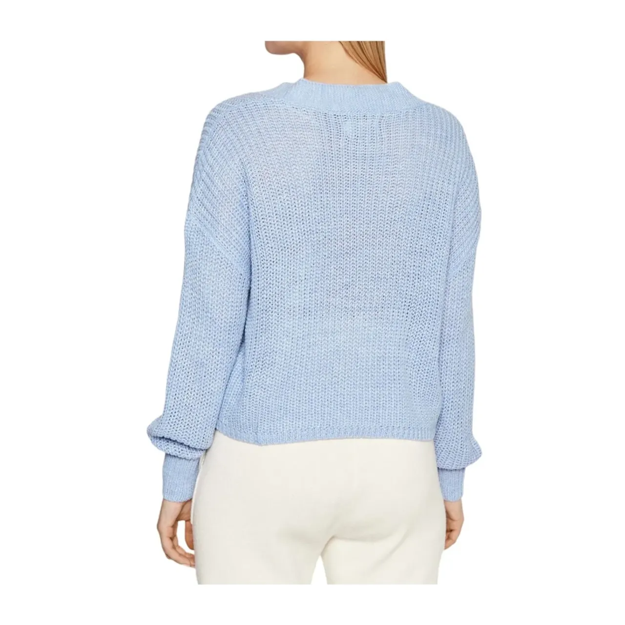 Only , Versatile Knitted Cardigan Jacket ,Blue female, Sizes: