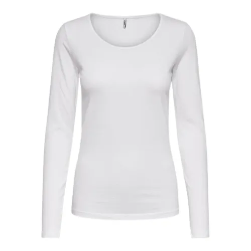 Only , White Live Love Life Long Sleeve Top ,White female, Sizes: