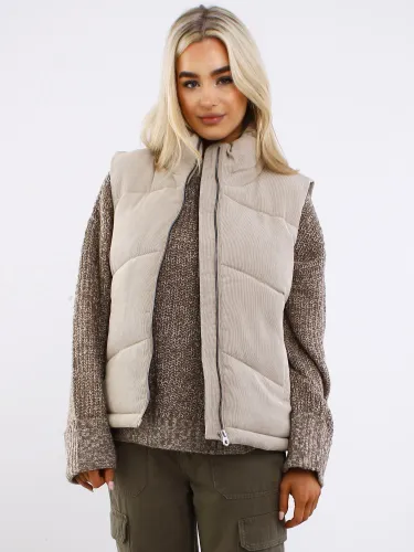 Only White Pepper Dolly Corduroy Gilet