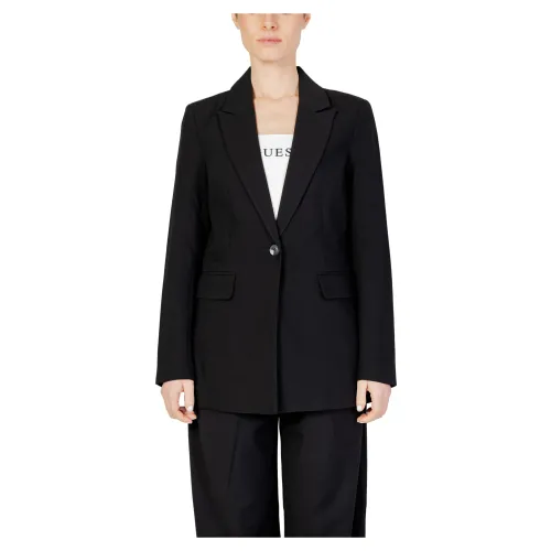 Only , Womens Fitted Spring/Summer Jacket ,Black female, Sizes: