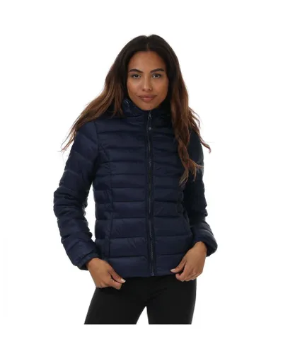 Only Womenss Tahoe Hooded Jacket in Dark Blue Nylon