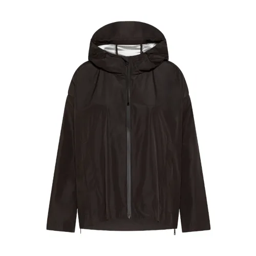 OOF Wear , Modern Waterproof Trench Coat ,Black female, Sizes: