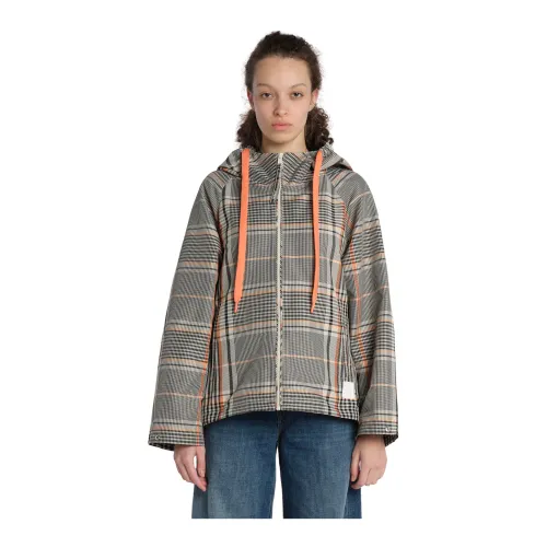 OOF Wear , Plaid Hood Jacket ,Multicolor female, Sizes: