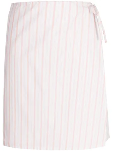 OpéraSPORT striped recycled-cotton skirt - White