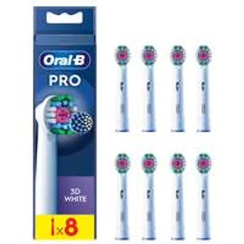 Oral-B 3D White Replacement Heads 8 Pack with X Fillaments