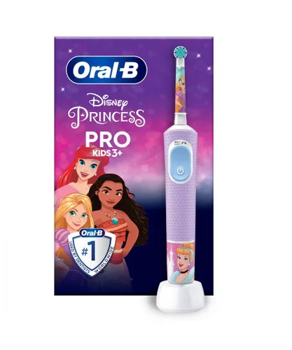 Oral B Childrens Unisex Oral-B Vitality Pro Kids Disney Princess Electric Toothbrush with 2 Modes, 3+Y - NA - One Size