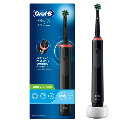 Oral-B Pro 3 3000 Crossaction Black Electric Rechargeable Toothbrush