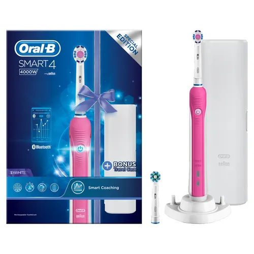 Oral-B Smart 4 -4000W- Electric Toothbrush Pink Powered By Braun