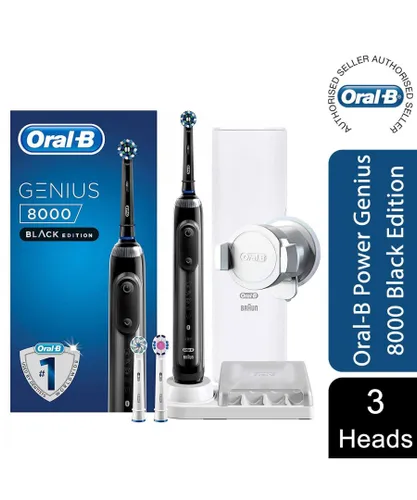 Oral B Unisex Oral-B Genius 8000 Rechargeable Electric Deep Clean Toothbrush Black - One Size