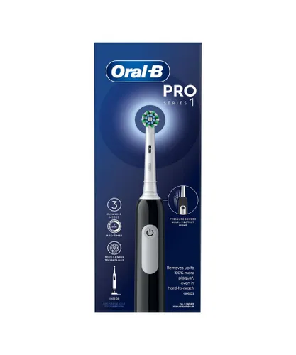 Oral B Unisex Oral-B Pro 1 Cross-Action Electric Rechargeable Toothbrush with 3 Modes, Black - One Size