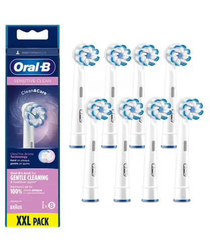 Oral B Unisex Oral-B Sensi Clean Power Toothbrush Refill Heads, Pack of 8 - NA - One Size