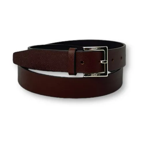 Orciani , Basic Saffiano Leather Belt ,Black male, Sizes: