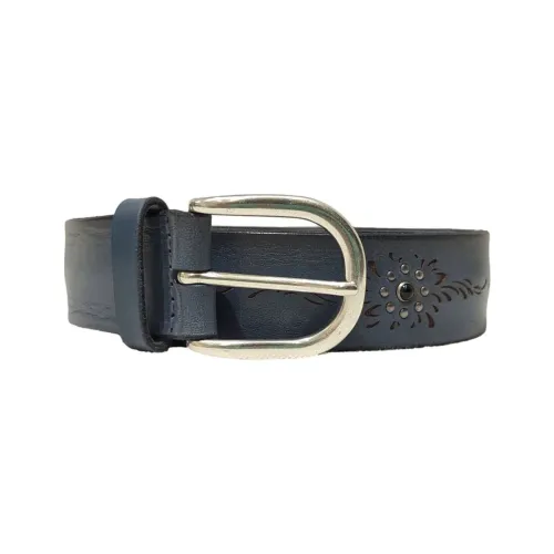 Orciani , Blue Onix Inlaid Leather Belt ,Blue male, Sizes: