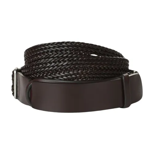 Orciani , Braided Belt with Buckle ,Brown female, Sizes: ONE