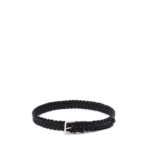 Orciani , `Chevrette` Braided Belt ,Black male, Sizes:
