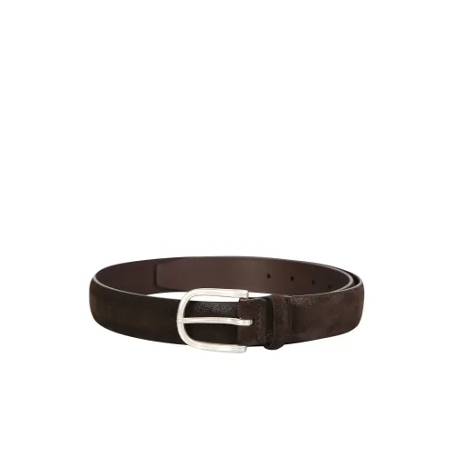 Orciani , Cloudy clic Belt in suede by Orciani ,Brown male, Sizes: