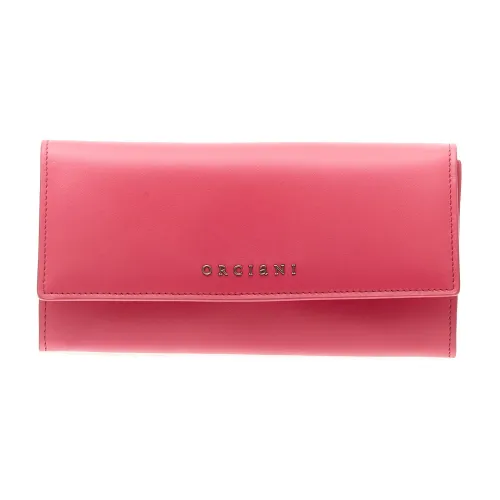 Orciani , Fucsia Leather Fan Wallet ,Pink female, Sizes: ONE SIZE