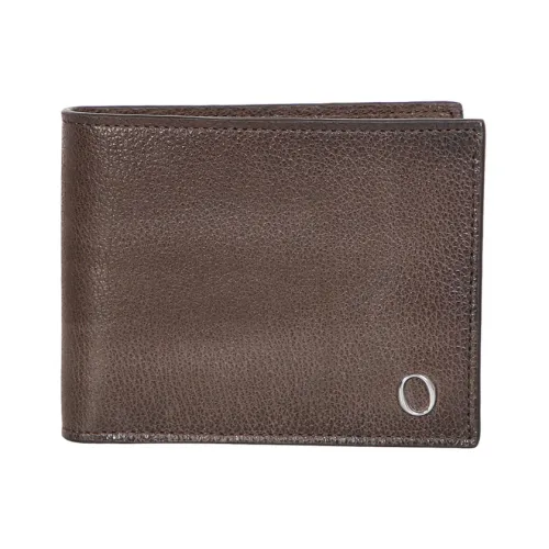 Orciani , Leather wallet with textured texture and bi-fold design by Orciani ,Brown male, Sizes: ONE SIZE