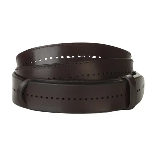Orciani , Perforated Leather Belt ,Brown male, Sizes: ONE