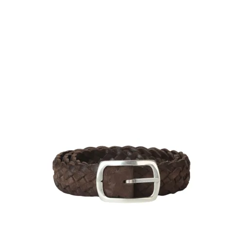 Orciani , Reversible Hunting Double Suede Belt ,Brown male, Sizes: