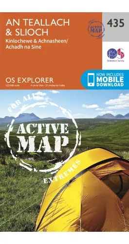 Ordnance Survey An Teallach & Slioch   OS Explorer Active 435 Map
