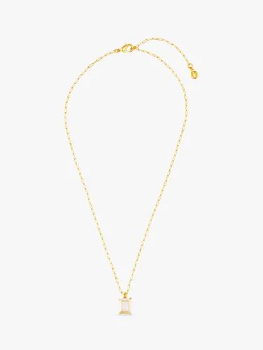 Orelia Crystal Quartz Claw Set Pendant Necklace, Gold - Gold - Female