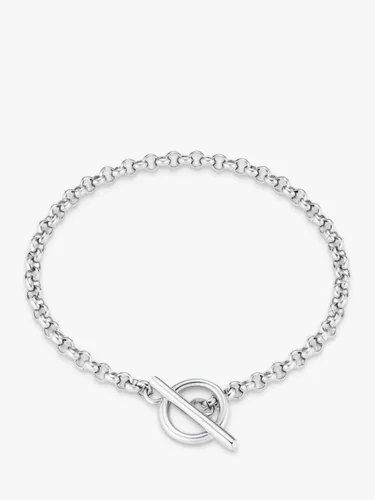 Orelia & Joe Round Link T-Bar Bracelet, Silver - Silver - Female